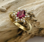 Preview: Rubin-Brillanten Ring 585GG